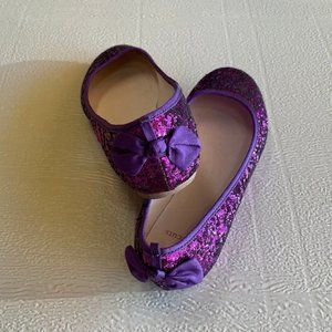 Crewcuts J.Crew girls glitter ballet flats shoes